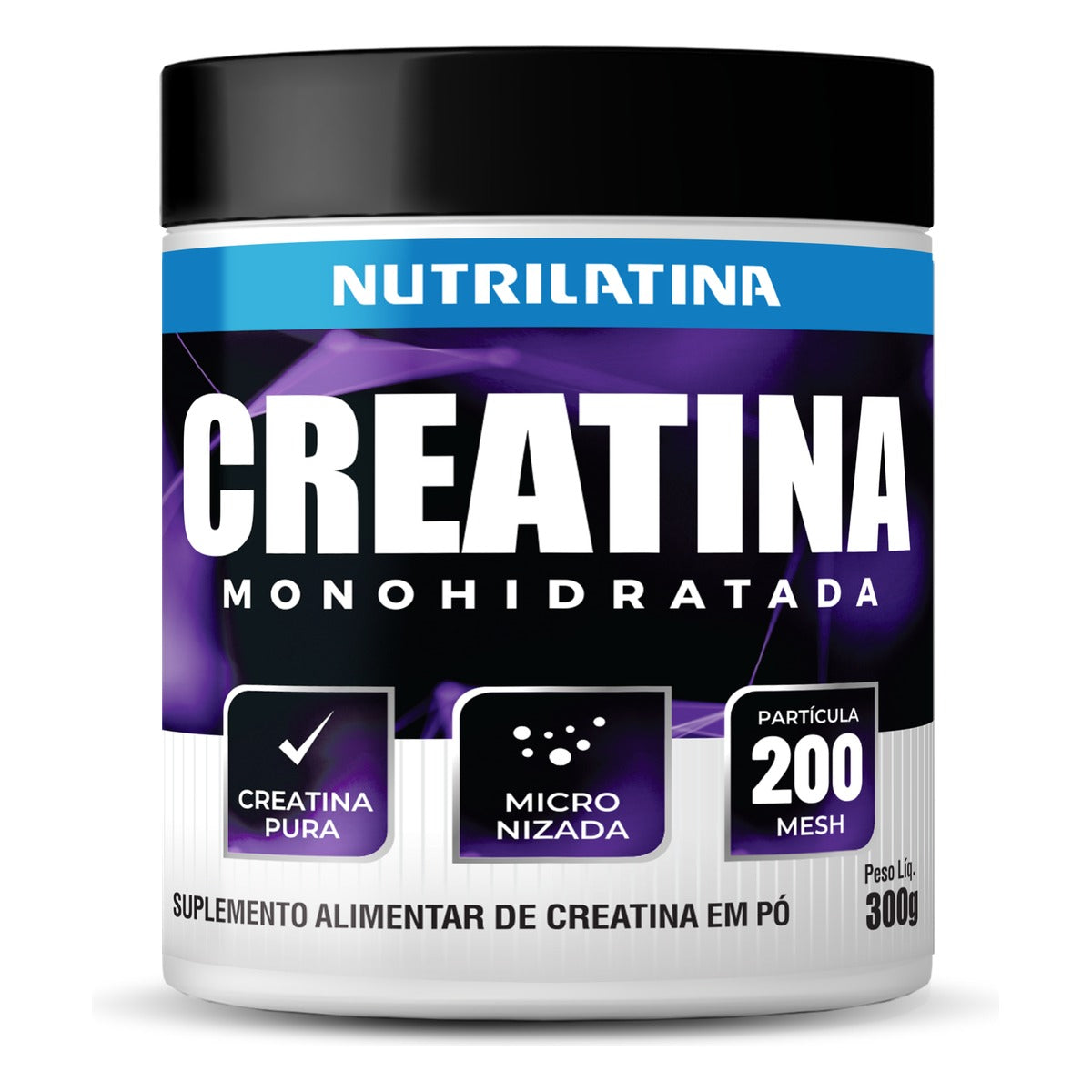 Pote de Creatina Monohidratada Nutrilatina, 300 g