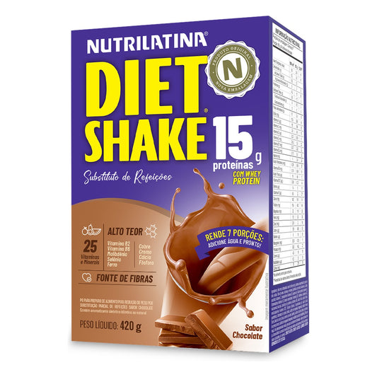 Caixa de Diet Shake Nutrilatina 420 g sabor Chocolate
